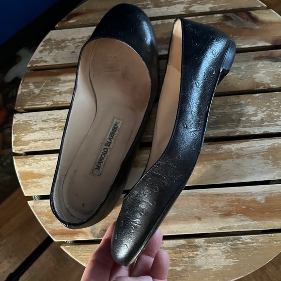SOLD! Manolo Blahnik leather ballet flats -- 36.5 - Picture 3 of 4